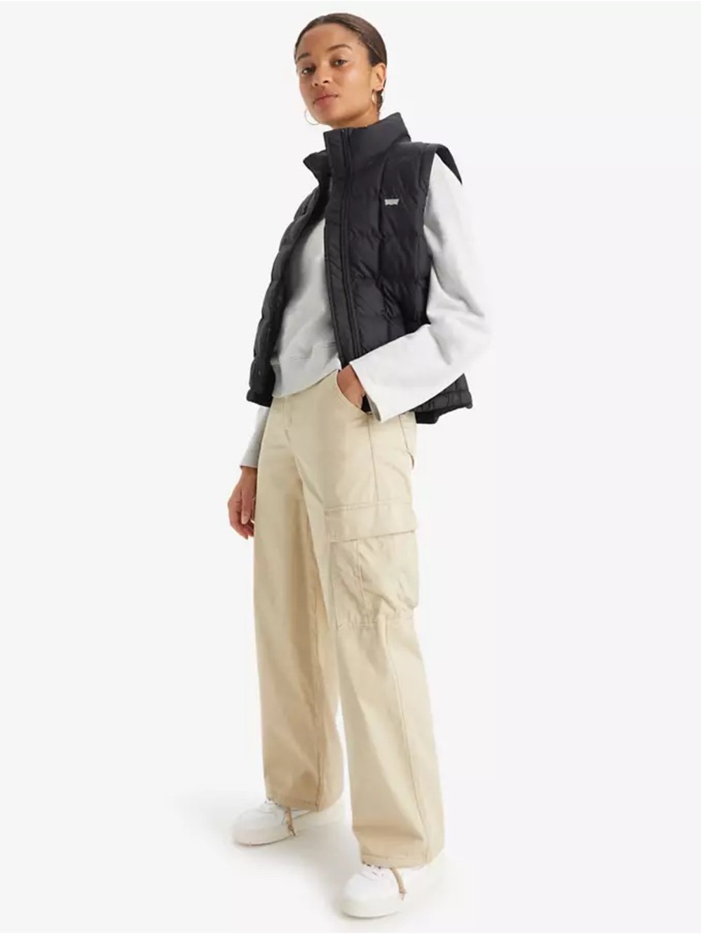 Women's Relaxed Khaki Chino Pants - Baggy Fit